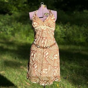 90s Y2K vintage chiffon halter top flowy fairy boho dress size 5